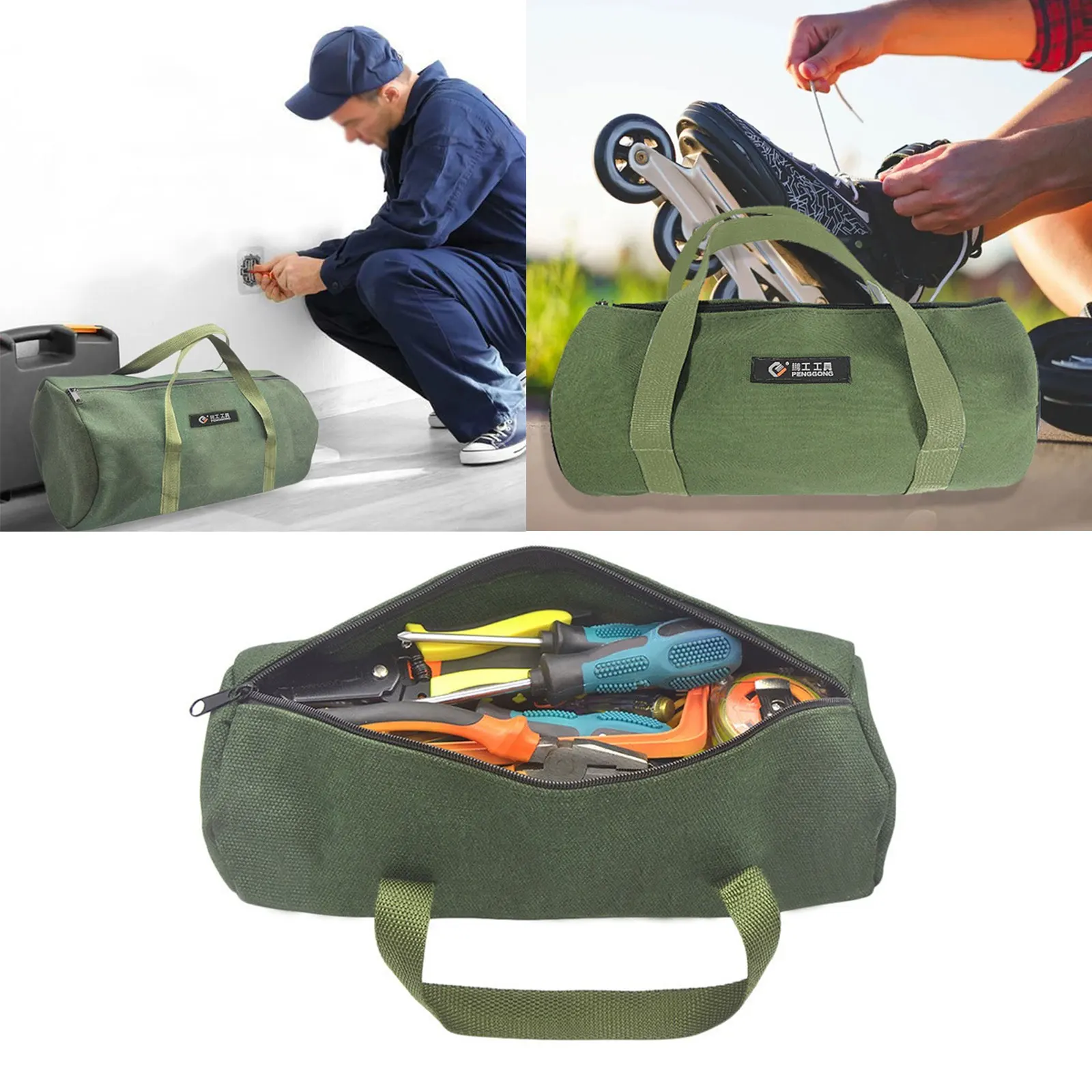 Durable Thick Canvas Pouch Tool Bags Storage Organizer Instrument Case Portable For Electrical Tool Tote Bag Multifunction Case
Durable Thick Canvas Pouch Tool Bags Storage Organizer Instrument Case Portable For Electrical Tool Tote Bag Multifunction Case