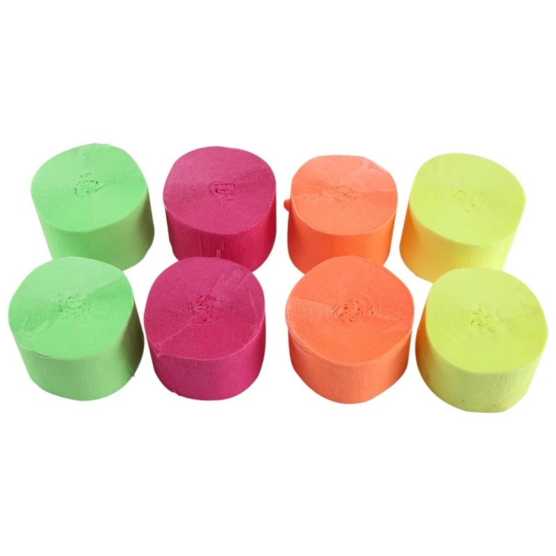New-Party Ribbon Decoration-Neon Crepe Paper-Black Light Party Supplies And Accessories Fluorescent-8 Packs
New-Party Ribbon Decoration-Neon Crepe Paper-Black Light Party Supplies And Accessories Fluorescent-8 Packs