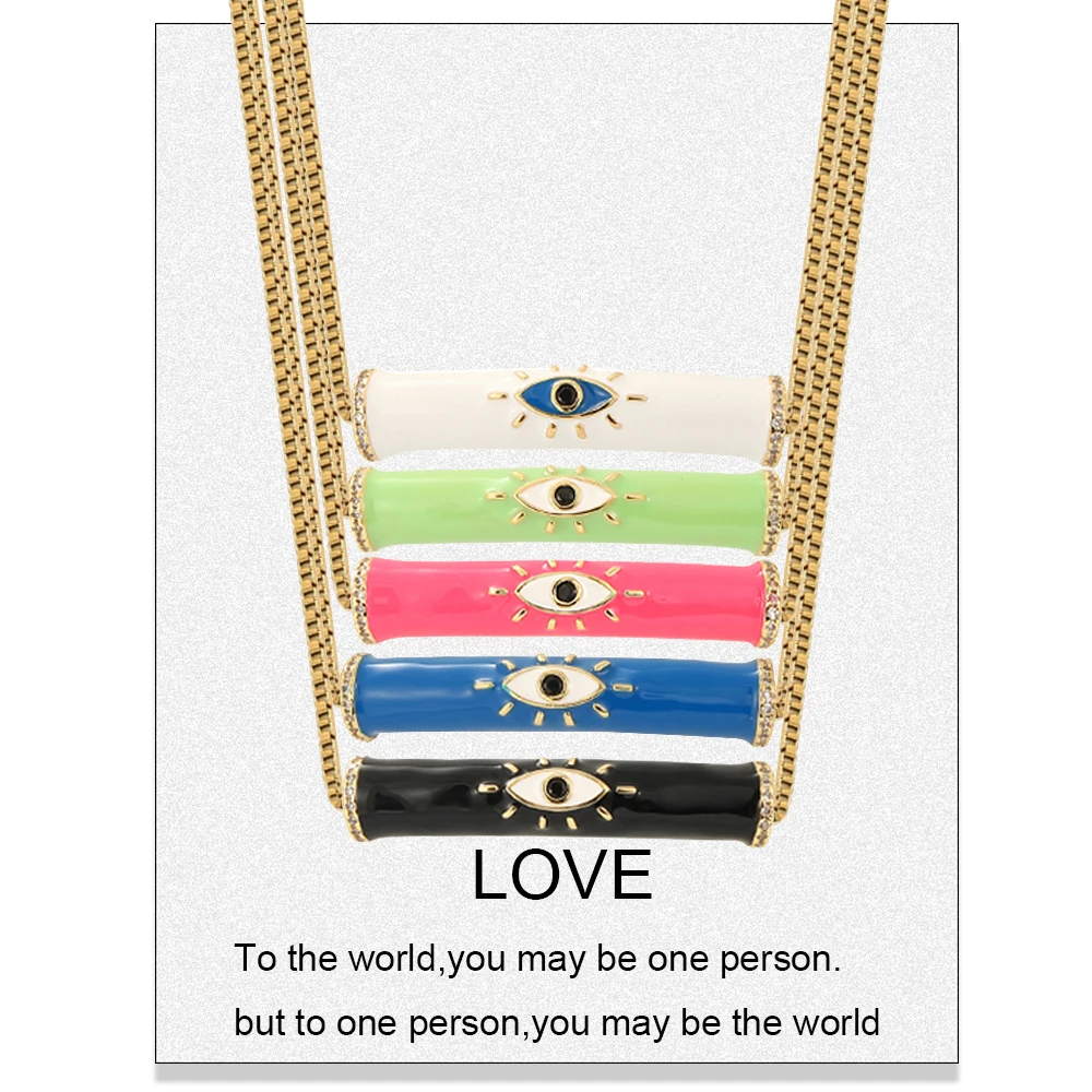 Turkish Evil Blue Eye Pendant Necklace for Women Stainless Steel Long Link Chain Necklace Boho Punk Enamel Choker Collars Female
Turkish Evil Blue Eye Pendant Necklace for Women Stainless Steel Long Link Chain Necklace Boho Punk Enamel Choker Collars Female