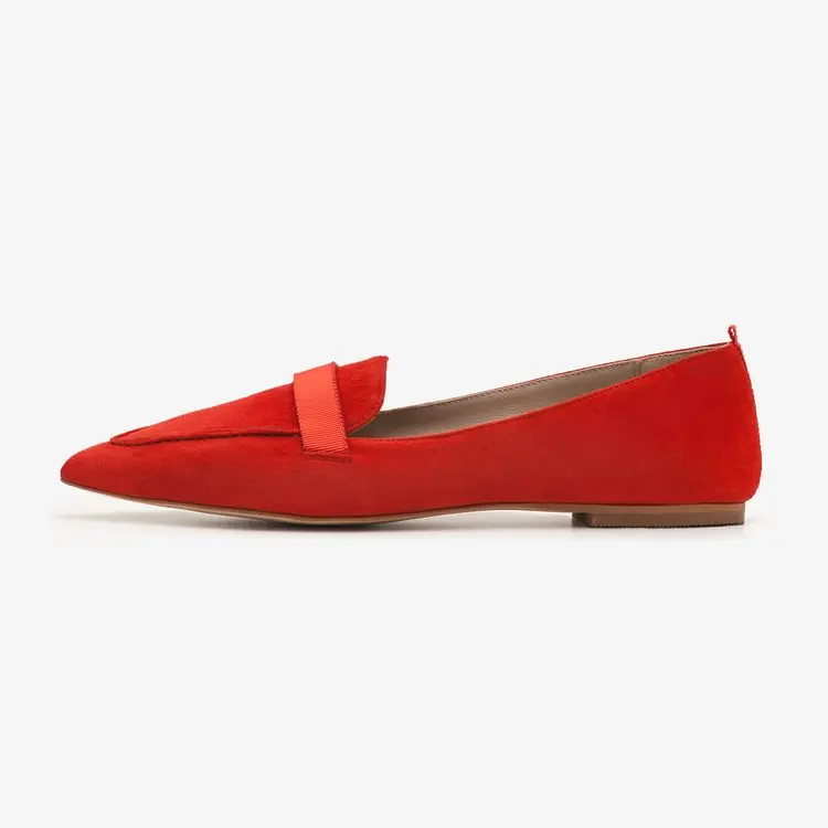 2023 New Flat of women Handmade Plus- size shoes 45 Red Suede Loafers for Women Pointy Toe Flats
2023 New Flat of women Handmade Plus- size shoes 45 Red Suede Loafers for Women Pointy Toe Flats