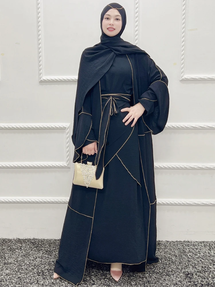 Abaya Дубай, Турция мусульманское платье с длинным рукавом, открытая абайя + Внутреннее платье, женская одежда
Abaya Дубай, Турция мусульманское платье с длинным рукавом, открытая абайя + Внутреннее платье, женская одежда