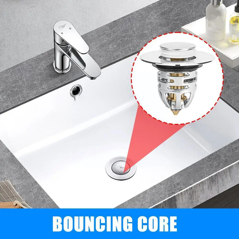 Drain Stopper Up Bounce Core Basin Drain For Drain Holes 33.5-62mm Filter Valve Hair Shower Sink Strainer Bathroom Drain Co V0W1
Drain Stopper Up Bounce Core Basin Drain For Drain Holes 33.5-62mm Filter Valve Hair Shower Sink Strainer Bathroom Drain Co V0W1