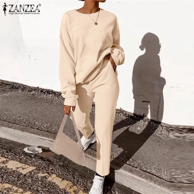 Модный женский спортивный костюм ZANZEA из 2 предметов на осень с длинным рукавом 2022, однотонные подходящие комплекты, повседневные брючные ко...
Модный женский спортивный костюм ZANZEA из 2 предметов на осень с длинным рукавом 2022, однотонные подходящие комплекты, повседневные брючные ко...