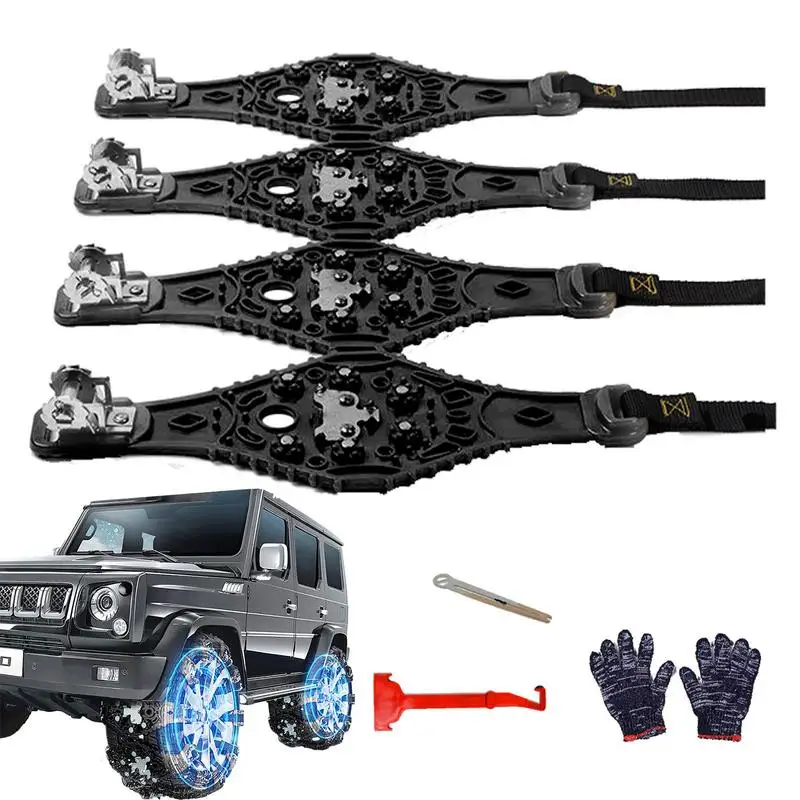 Tire Snow Chains Universal Anti-Skid Chains 4Pcs Automotive Safety Traction Chains Winter Automotive Supplies For Auto Minivans
Tire Snow Chains Universal Anti-Skid Chains 4Pcs Automotive Safety Traction Chains Winter Automotive Supplies For Auto Minivans