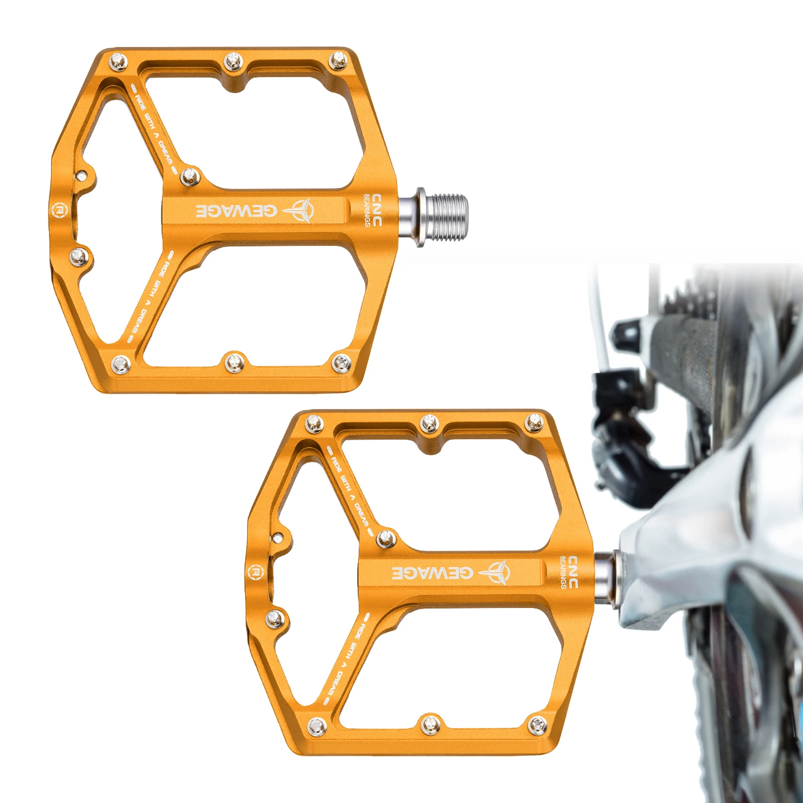Bicycle Platform Pedals Double-Sided Screw Design Bicycle Flat Pedals Non-Slip Lightweight Bicycle Platform Pedals With
Bicycle Platform Pedals Double-Sided Screw Design Bicycle Flat Pedals Non-Slip Lightweight Bicycle Platform Pedals With