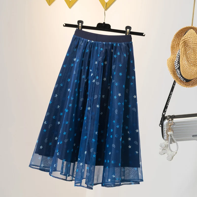 Elegant Large Size Women's Clothing 2022 Summer New Korean Mesh Elastic Waist Fashion Printing Skirts bd128
Elegant Large Size Women's Clothing 2022 Summer New Korean Mesh Elastic Waist Fashion Printing Skirts bd128