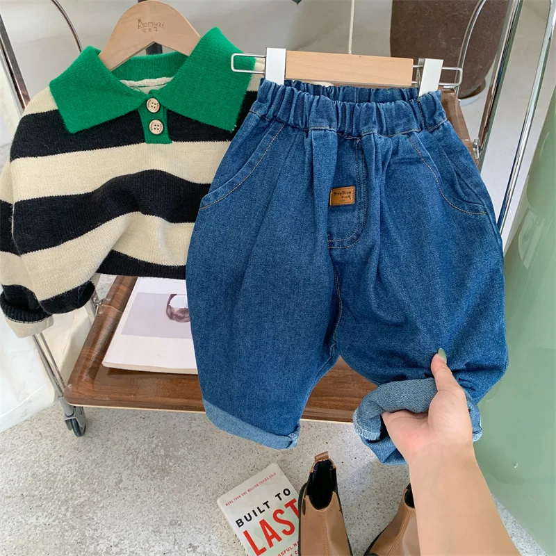 Children's Clothing Spring Autumn New Boys Girls Korean Elastic Jeans Solid Color Trousers Tide
Children's Clothing Spring Autumn New Boys Girls Korean Elastic Jeans Solid Color Trousers Tide