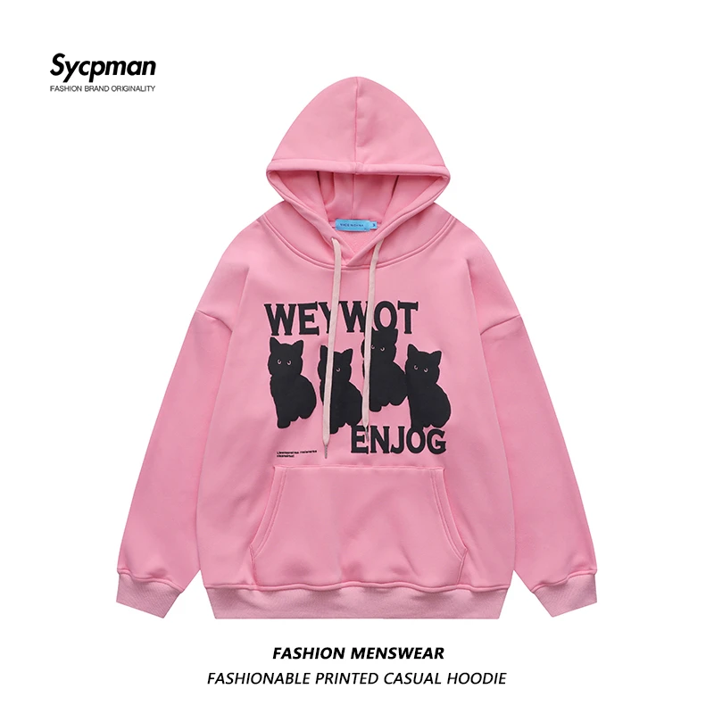 European and American Fashion Cat Printing In Autumn 2022 New Male and Female Students Oversize Hooded Sweater
European and American Fashion Cat Printing In Autumn 2022 New Male and Female Students Oversize Hooded Sweater