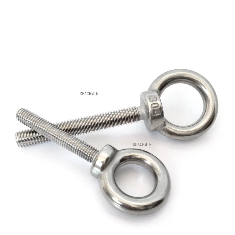 5PCS/LOT M6*16/20/25/30/35/40MM 304 Stainless Steel Lifting Eye Bolts Ring Screw Loop Hole for Cable Rope Lifting
5PCS/LOT M6*16/20/25/30/35/40MM 304 Stainless Steel Lifting Eye Bolts Ring Screw Loop Hole for Cable Rope Lifting