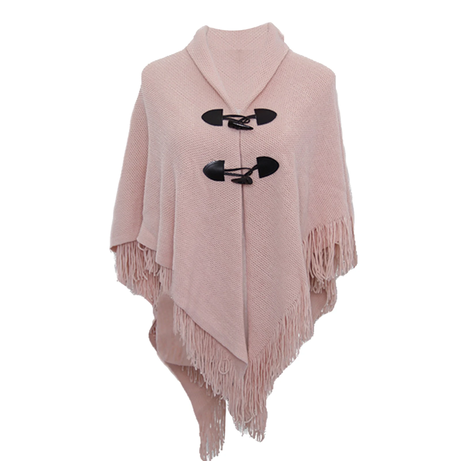 Womens Spring Autumn Asymmetrical Fringed Hem Cape Shawl Top Woman's Clothing Loose V Neck Button Sweater Outerwear Coat
Womens Spring Autumn Asymmetrical Fringed Hem Cape Shawl Top Woman's Clothing Loose V Neck Button Sweater Outerwear Coat
