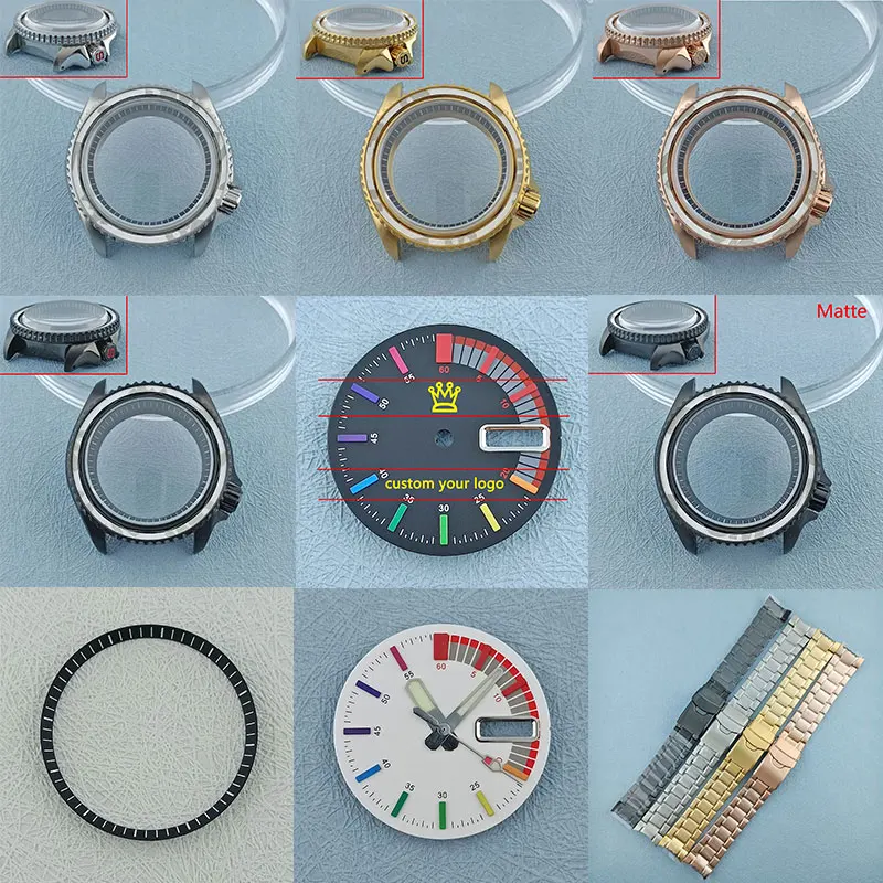 41mm Watch Case Custom logo Dial Skx007 case Fit NH56/NH36 Movement Sapphire Glass Stainless Steel Watch Parts
41mm Watch Case Custom logo Dial Skx007 case Fit NH56/NH36 Movement Sapphire Glass Stainless Steel Watch Parts