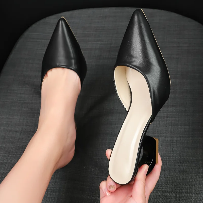 Closed Toe Sandals Black Shoes for Women Buckle Strap All-Match Clear Heels Sexy Beige Velvet Fashion Stiletto heeled sandals
Closed Toe Sandals Black Shoes for Women Buckle Strap All-Match Clear Heels Sexy Beige Velvet Fashion Stiletto heeled sandals
