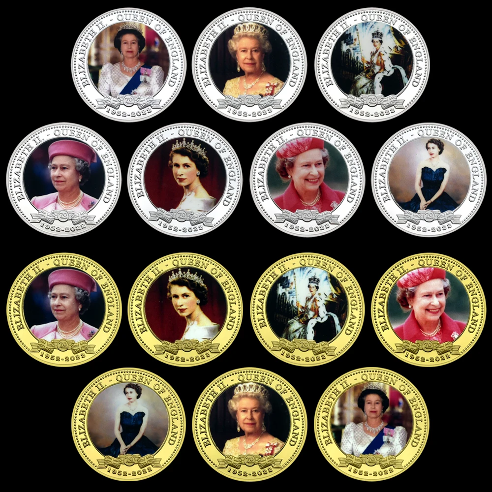 Her Majesty The Queen of England Elizabeth II Challenge Coins Gold and Silver Coins Souvenir Festival Gift
Her Majesty The Queen of England Elizabeth II Challenge Coins Gold and Silver Coins Souvenir Festival Gift