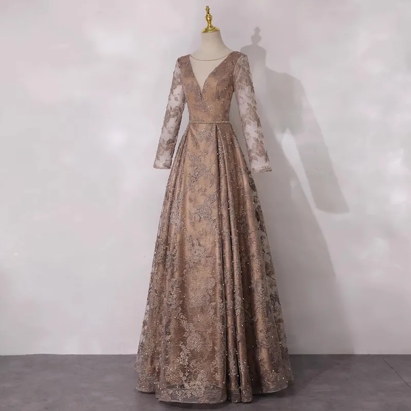 Ashely Alsa Muslim Arabic Women Formal Evening Dress Long Sleeve A Line Lace Wedding Party Dresses Mother Of Bride Gown Robes
Ashely Alsa Muslim Arabic Women Formal Evening Dress Long Sleeve A Line Lace Wedding Party Dresses Mother Of Bride Gown Robes