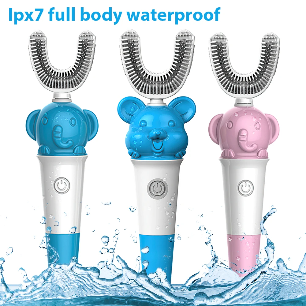 Smart 360 Degress U shape Sonic Electric Toothbrush Kids Silicone Automatic Ultrasonic Tooth Brush Children 3-12 age Teeth Brush
Smart 360 Degress U shape Sonic Electric Toothbrush Kids Silicone Automatic Ultrasonic Tooth Brush Children 3-12 age Teeth Brush