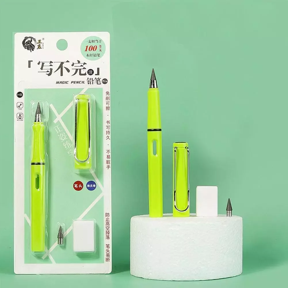 Unlimited Writing Eternal Pencil With Replacement Nib And Eraser Set No Ink Pen Pencil For Kids Writing Art Sketch Painting C3Q5
Unlimited Writing Eternal Pencil With Replacement Nib And Eraser Set No Ink Pen Pencil For Kids Writing Art Sketch Painting C3Q5