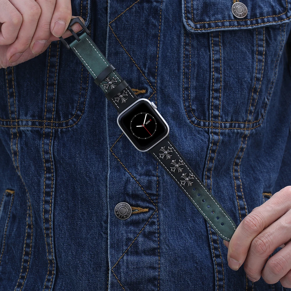 Leather strap For Apple Watch Band Series7 6 5 4 3 2 1 SE iWatch 41mm 45mm 40mm 44mm 42mm 38mm Wrist Belt
Leather strap For Apple Watch Band Series7 6 5 4 3 2 1 SE iWatch 41mm 45mm 40mm 44mm 42mm 38mm Wrist Belt