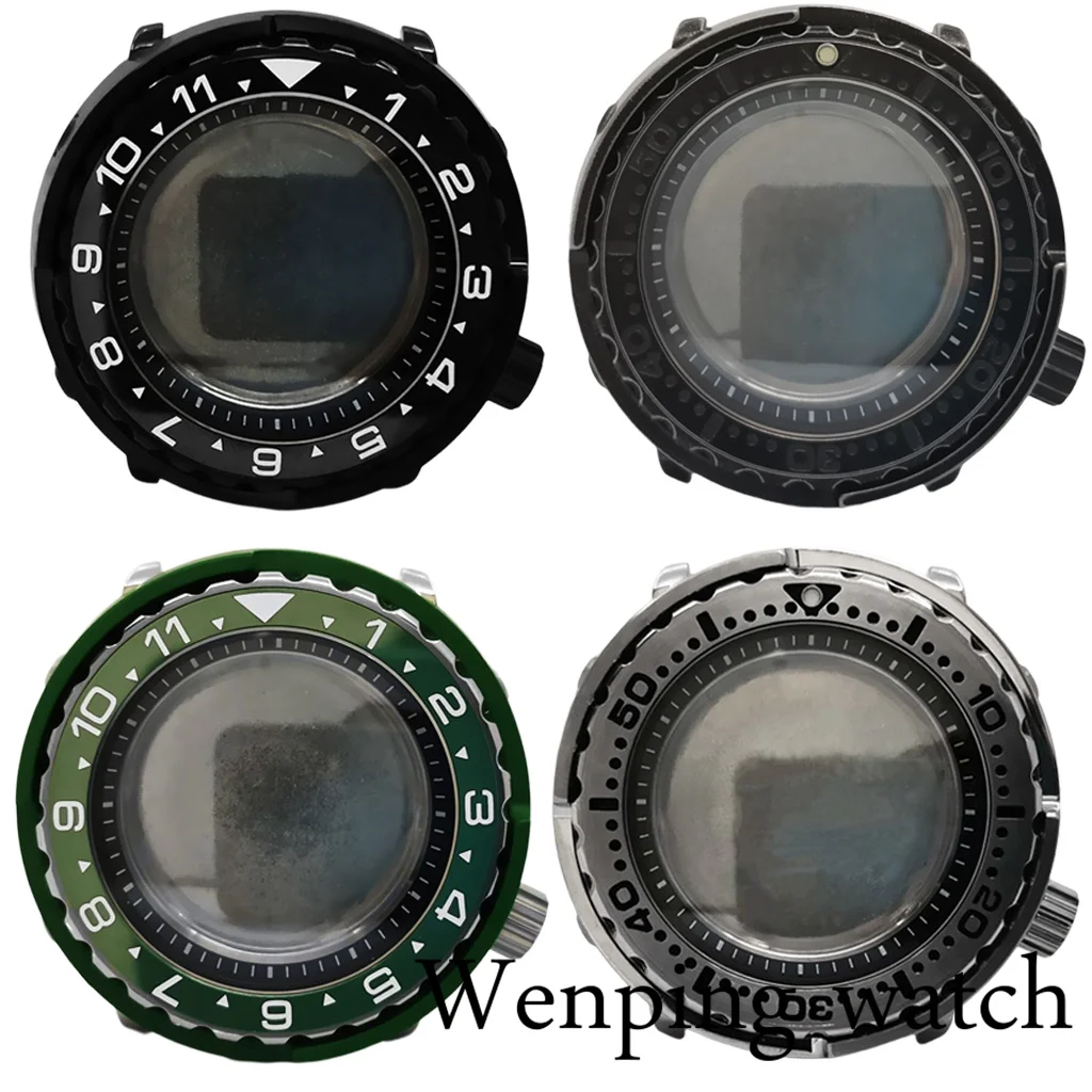 New Original 46mm Silver Tunas Watch Case Double Sapphire Glass Ceramic Bezel 200m Waterproof Fit NH35 NH36 Automatic Movemen
New Original 46mm Silver Tunas Watch Case Double Sapphire Glass Ceramic Bezel 200m Waterproof Fit NH35 NH36 Automatic Movemen