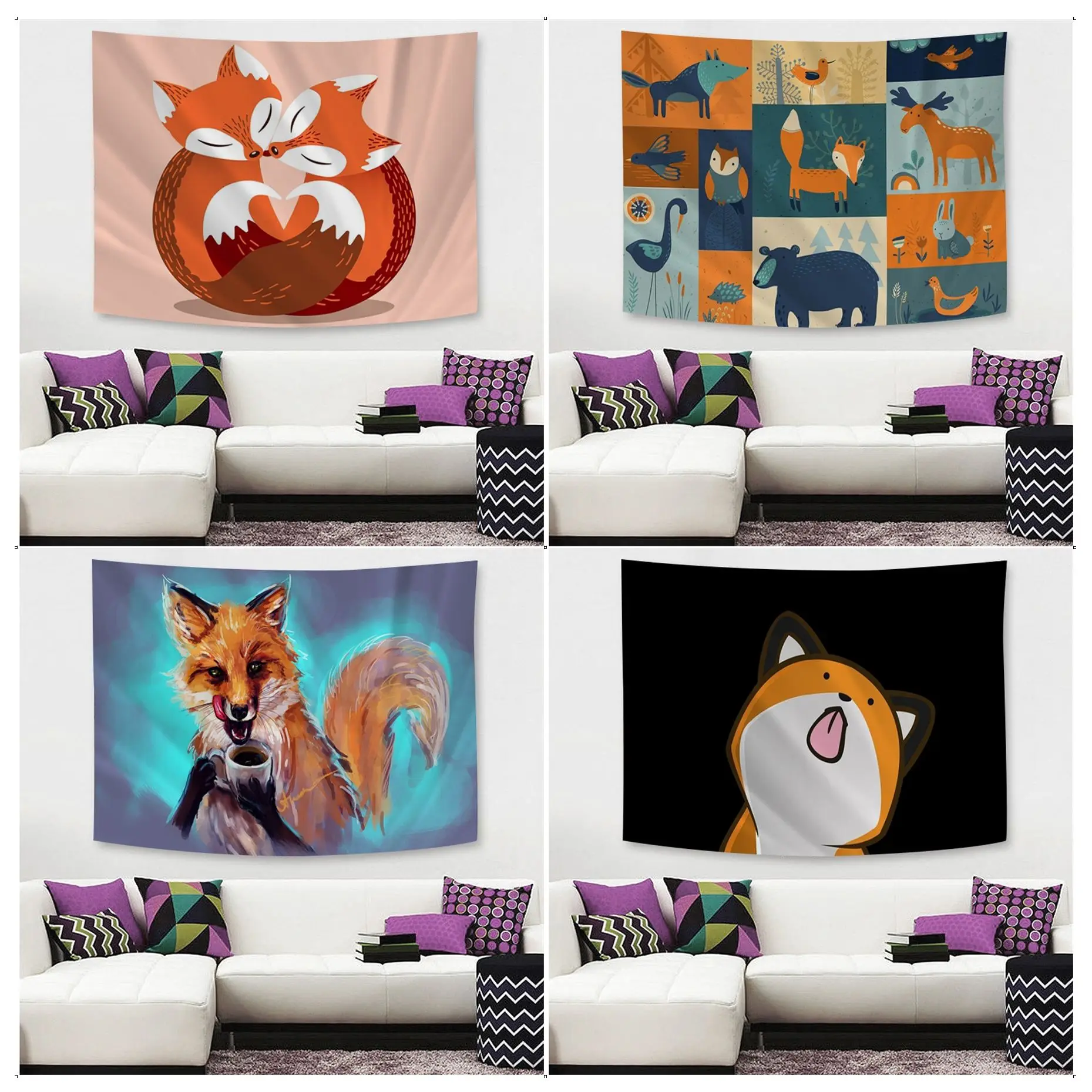 Cartoon Fox Printed Large Wall Tapestry Japanese Wall Tapestry Anime Decor Blanket
Cartoon Fox Printed Large Wall Tapestry Japanese Wall Tapestry Anime Decor Blanket