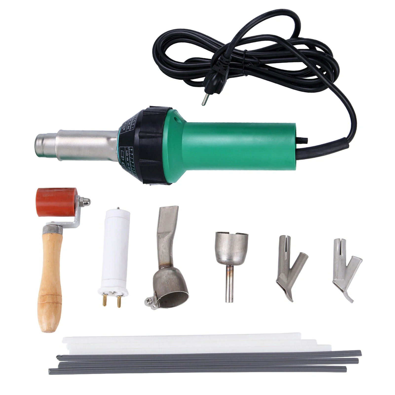 1600W Hot Air Welding Machine Kit Plastics Heat-Welders Tools Set with Welding Speed Nozzle & Roller Rod
1600W Hot Air Welding Machine Kit Plastics Heat-Welders Tools Set with Welding Speed Nozzle & Roller Rod