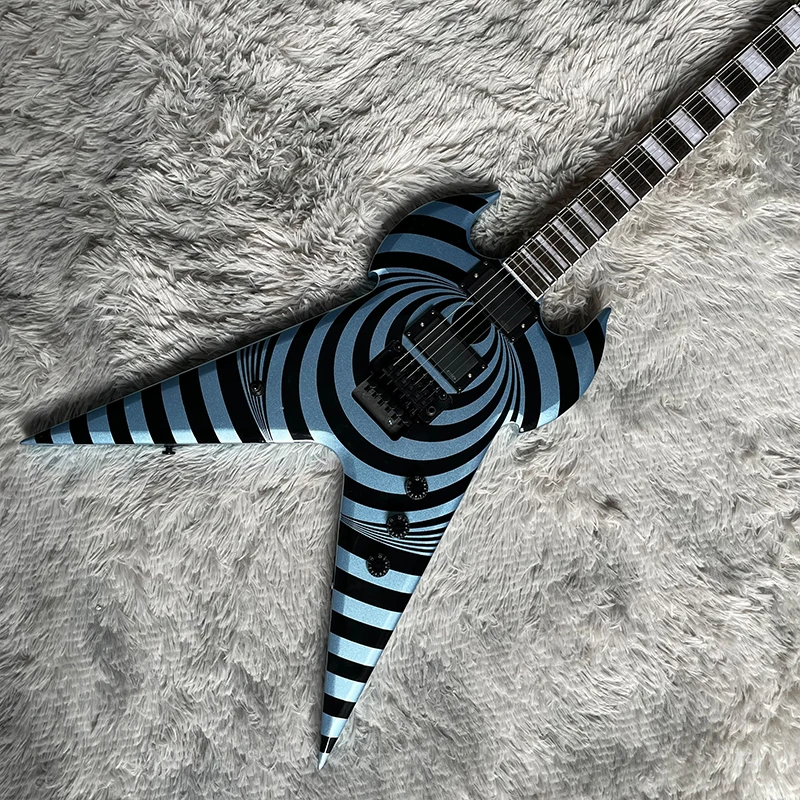 New High Quality 6 Strings Electric Guitar Zakk Wyld Bullseye Cream Blue V Guitars Rosewood Fingerboard Maple Body
New High Quality 6 Strings Electric Guitar Zakk Wyld Bullseye Cream Blue V Guitars Rosewood Fingerboard Maple Body