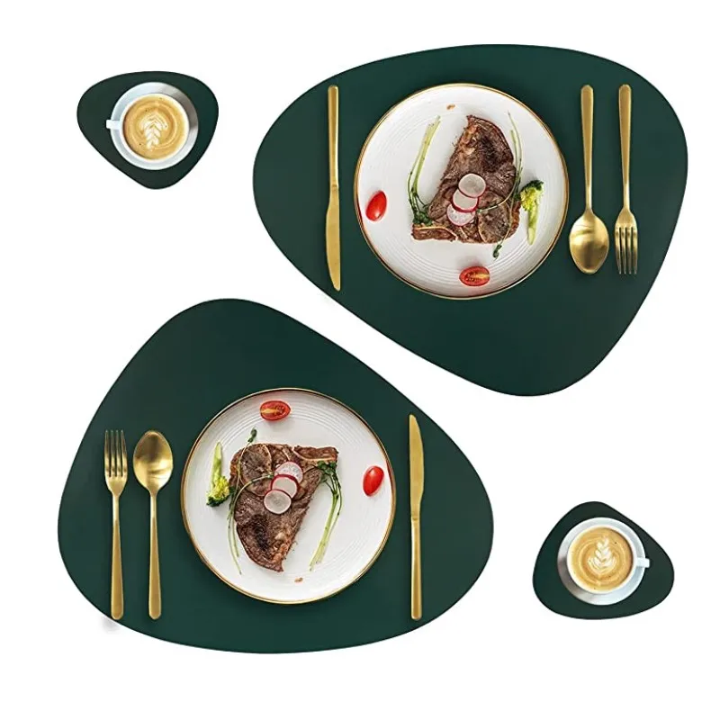 Irregular PU Placemats Heat-Resistant Waterproof Non-Slip Washable Mats for Kitchen Dinning Table PU Table Mats Manteles
Irregular PU Placemats Heat-Resistant Waterproof Non-Slip Washable Mats for Kitchen Dinning Table PU Table Mats Manteles