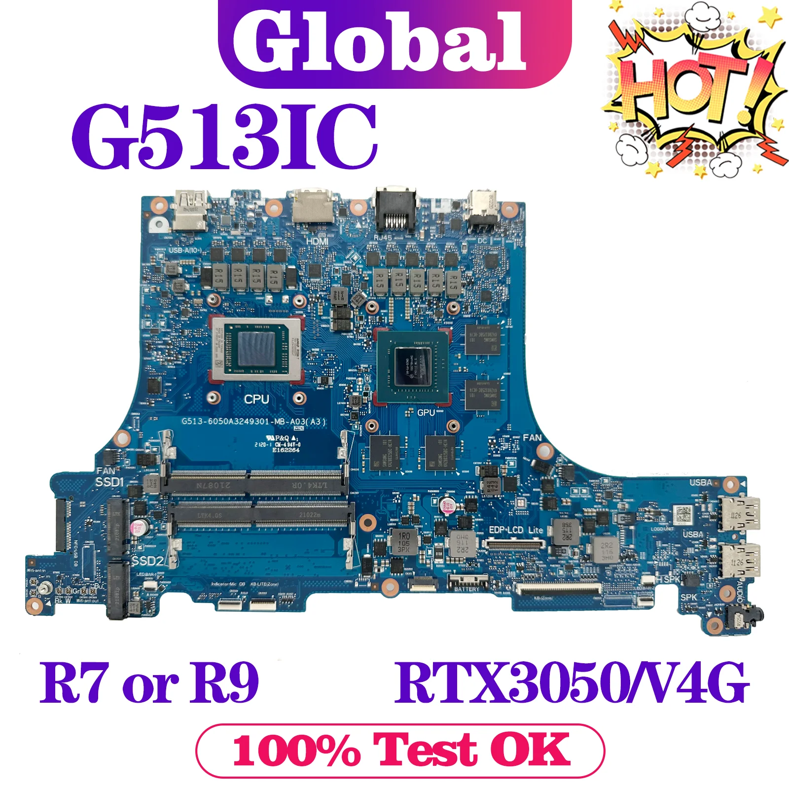 KEFU Mainboard For ASUS G513IH PX513I PX713I G513IC G513IE G513IM G513IR G713IC G713IH G713IE G713IM G713IR Laptop Motherboard
KEFU Mainboard For ASUS G513IH PX513I PX713I G513IC G513IE G513IM G513IR G713IC G713IH G713IE G713IM G713IR Laptop Motherboard