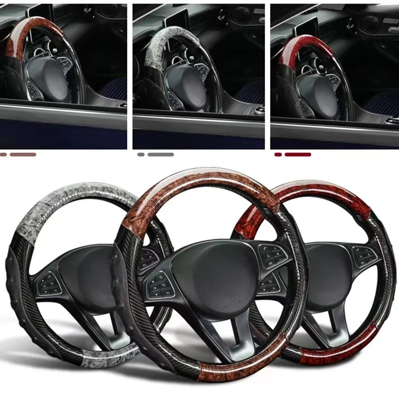 D Shape/ O Shape Car Steering Wheel Cover Non-slip Carbon Fiber Grain Wood Veneer Grain Fashion Auto Accessories interior
D Shape/ O Shape Car Steering Wheel Cover Non-slip Carbon Fiber Grain Wood Veneer Grain Fashion Auto Accessories interior