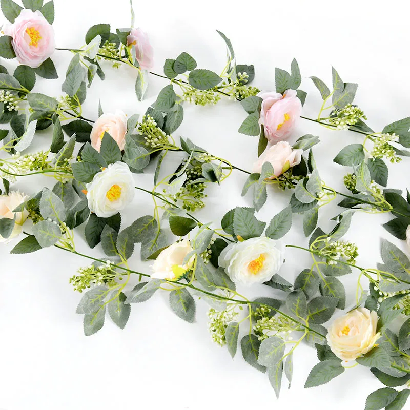 2m Artificial Flower Rose Ivy Vine Silk Eucalyptus Leaves Flower Garland Rattan For Home Garden Hanging Decor Wedding Party Arch
2m Artificial Flower Rose Ivy Vine Silk Eucalyptus Leaves Flower Garland Rattan For Home Garden Hanging Decor Wedding Party Arch