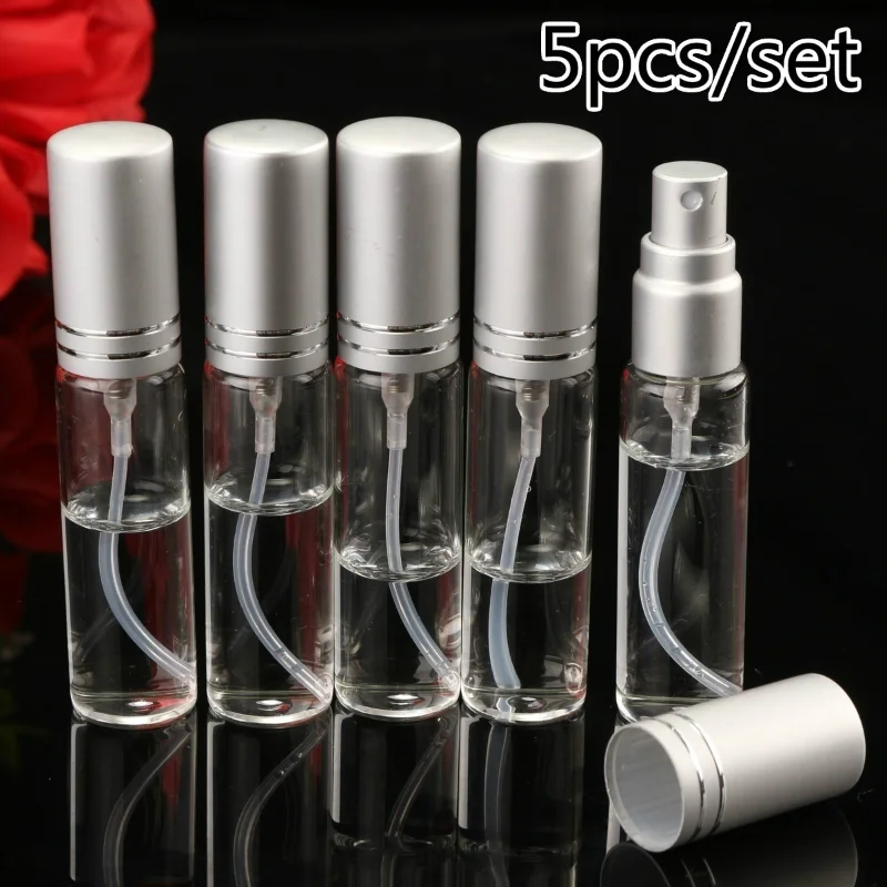5Pcs 10ML Clear Spray Bottle Small Empty Glass Atomizer Perfume Bottles Mini Liquid Tonic Oil Cosmetic Container Easy To Carry 
5Pcs 10ML Clear Spray Bottle Small Empty Glass Atomizer Perfume Bottles Mini Liquid Tonic Oil Cosmetic Container Easy To Carry
