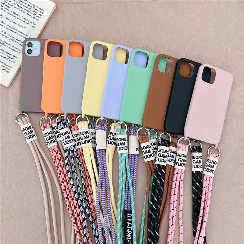 Crossbody Lanyard Necklace Liquid Silicone Soft Case For iPhone 14 11 12 13 Pro Max XS XR X 6 8 7 Plus SE 2020 Solid Color Cover
Crossbody Lanyard Necklace Liquid Silicone Soft Case For iPhone 14 11 12 13 Pro Max XS XR X 6 8 7 Plus SE 2020 Solid Color Cover
