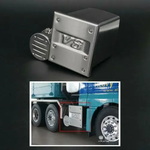 

Металлический выхлопной резервуар LESU 1/14 V8 для самостоятельной сборки, Радиоуправляемый трактор Tamiyaya, модель грузовика с дистанционным управлением, детали автомобиля, игрушек