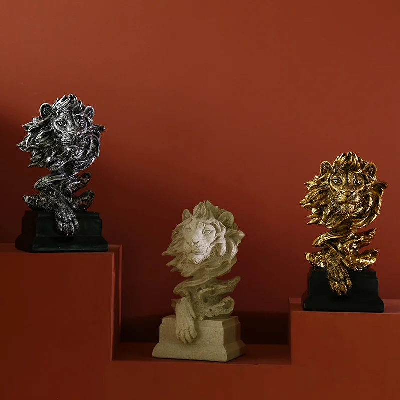 Nordic style decoration living room resin lion head animal decoration wine cabinet decoration
Nordic style decoration living room resin lion head animal decoration wine cabinet decoration