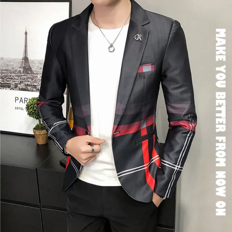 Мужской Блейзер, новая мужская рабочая куртка, мужская приталенная Повседневная модная трендовая Классическая куртка в Корейском стиле
Мужской Блейзер, новая мужская рабочая куртка, мужская приталенная Повседневная модная трендовая Классическая куртка в Корейском стиле