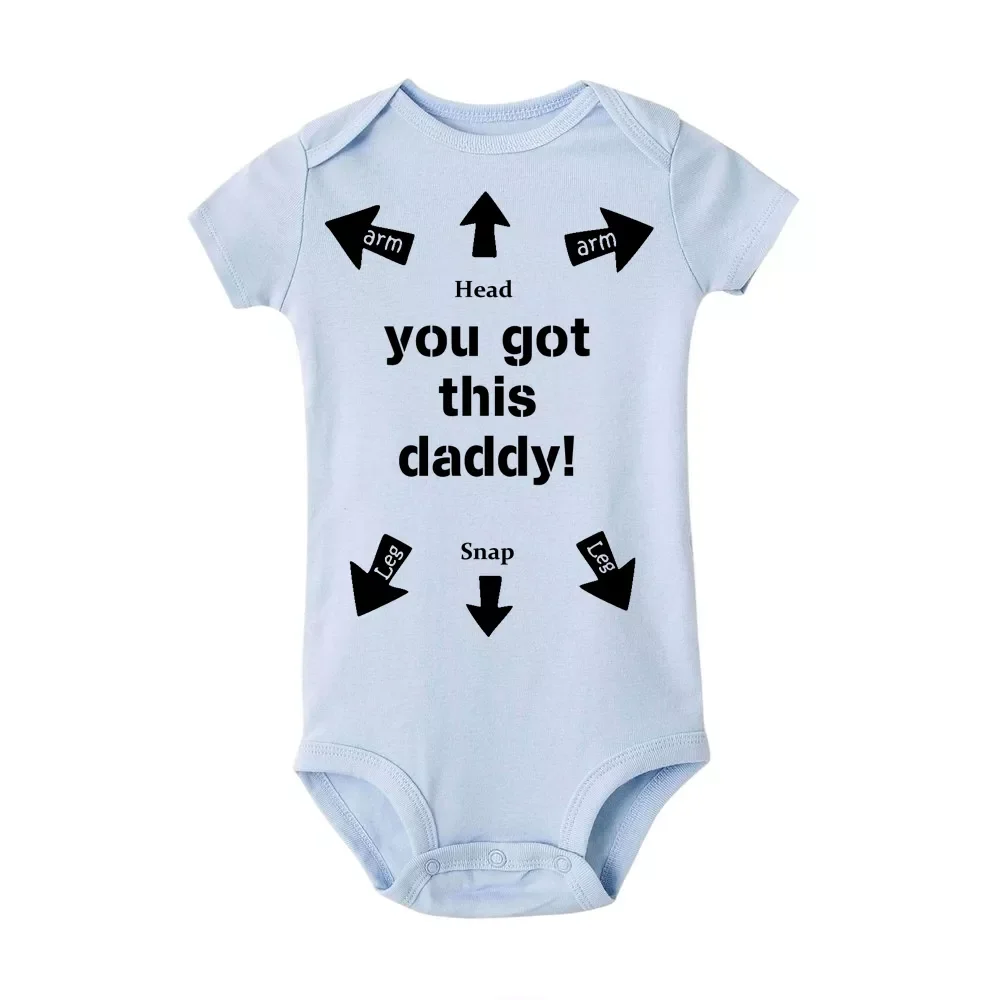 

You Got This Daddy Baby romper Newborn Infant Girls Boy Short Sleeve Funny Cool Dad Rompers Jumpsuit Outfit Father Gift
