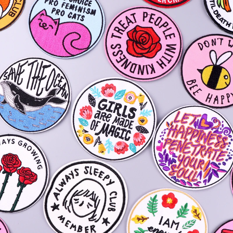 Letters Patch Flower Embroidered Patches For Clothing Color Stripe Stickers Round Patch Iron On Patches On Clothes Badges Decor
Letters Patch Flower Embroidered Patches For Clothing Color Stripe Stickers Round Patch Iron On Patches On Clothes Badges Decor