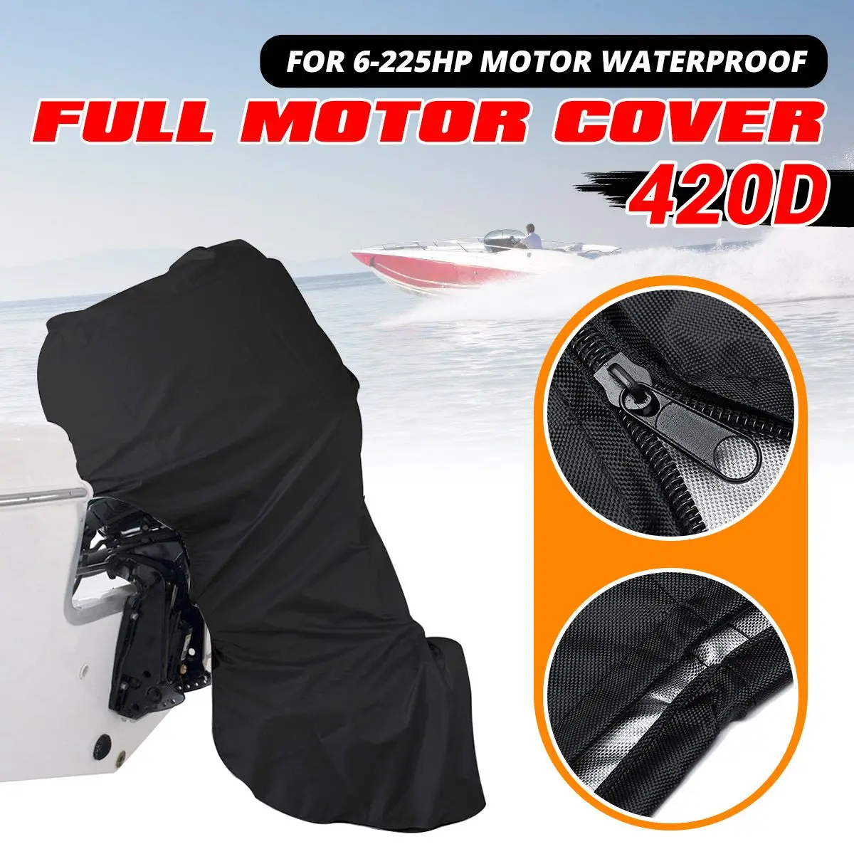 6-225HP 420D Black Marine Full Outboard Engine Cover Waterproof Sunscreen Barco Boat Outboard Motor Dustproof Protect Canvas
6-225HP 420D Black Marine Full Outboard Engine Cover Waterproof Sunscreen Barco Boat Outboard Motor Dustproof Protect Canvas