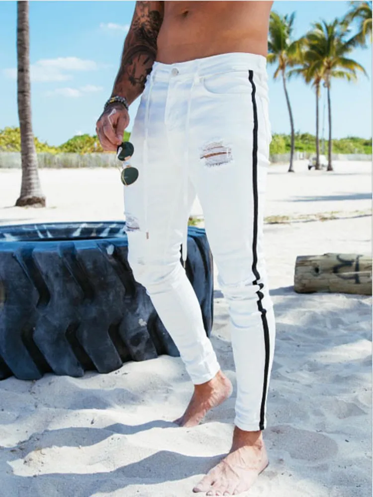 2022 Mens jeans High quality fashion Daily Smart Casual Men's Pants Style Students Striped Moto & BikerTrousers Cool Pant
2022 Mens jeans High quality fashion Daily Smart Casual Men's Pants Style Students Striped Moto & BikerTrousers Cool Pant