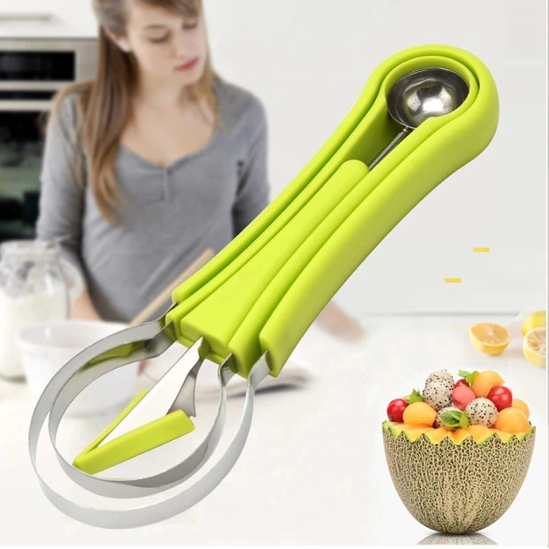 Stainless Steel Fruit Carving Knife Watermelon Spoon Baller Pulp Digging Tool Kitchen Accessories Three-In-One Fruit Cutter Set
Stainless Steel Fruit Carving Knife Watermelon Spoon Baller Pulp Digging Tool Kitchen Accessories Three-In-One Fruit Cutter Set