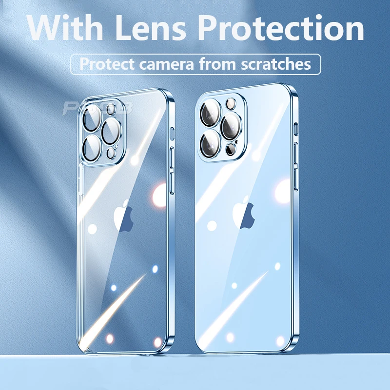 Luxury Lens Protector Transparent Silicone Case For iPhone 13 12 11 Pro Max Mini XR XS X Plated Color Soft Slim Shockproof Cover
Luxury Lens Protector Transparent Silicone Case For iPhone 13 12 11 Pro Max Mini XR XS X Plated Color Soft Slim Shockproof Cover
