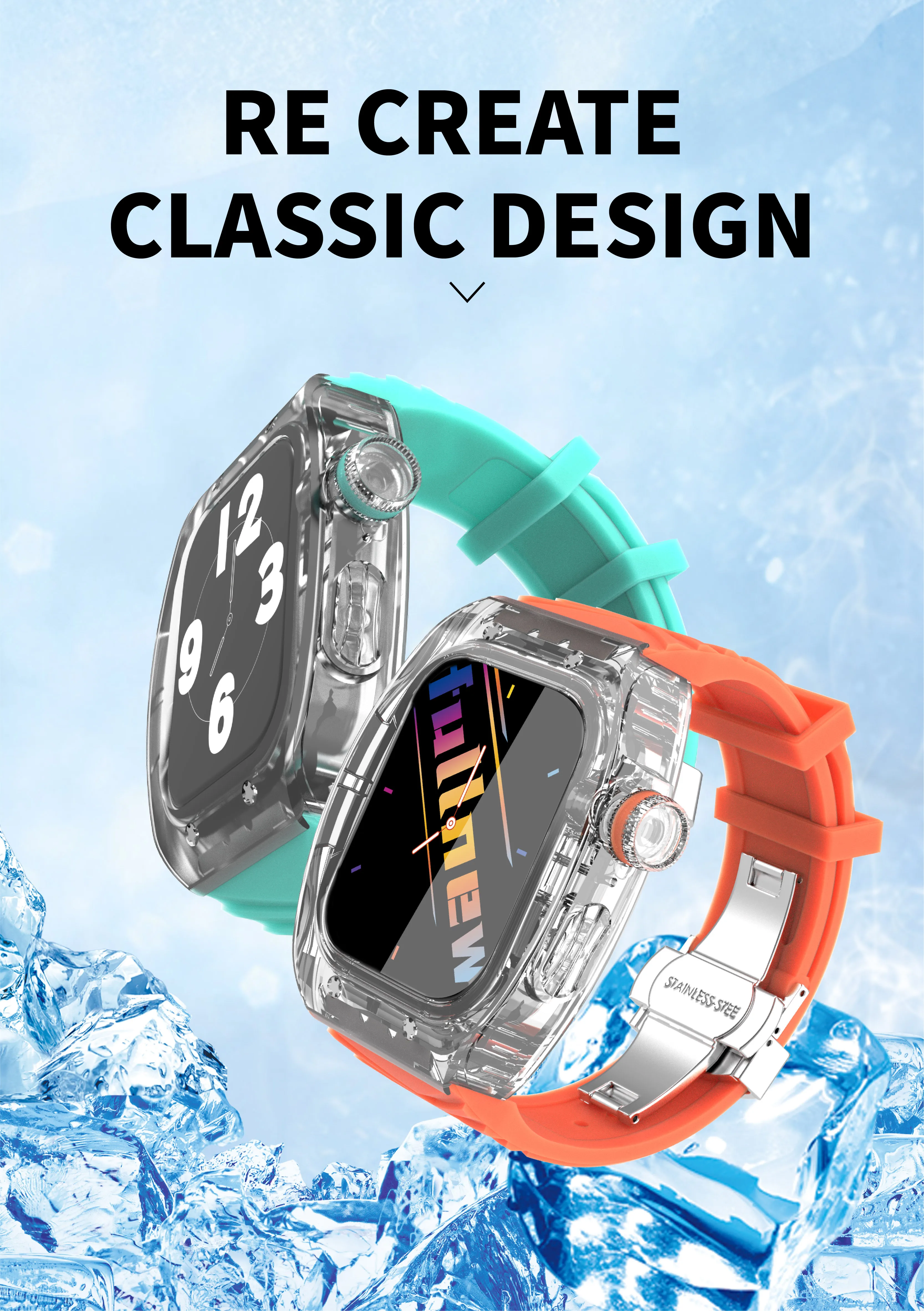 iWatch8 watch Apple 8 fluorine rubber transparent modified hand case watchband Iwatch modified case
iWatch8 watch Apple 8 fluorine rubber transparent modified hand case watchband Iwatch modified case