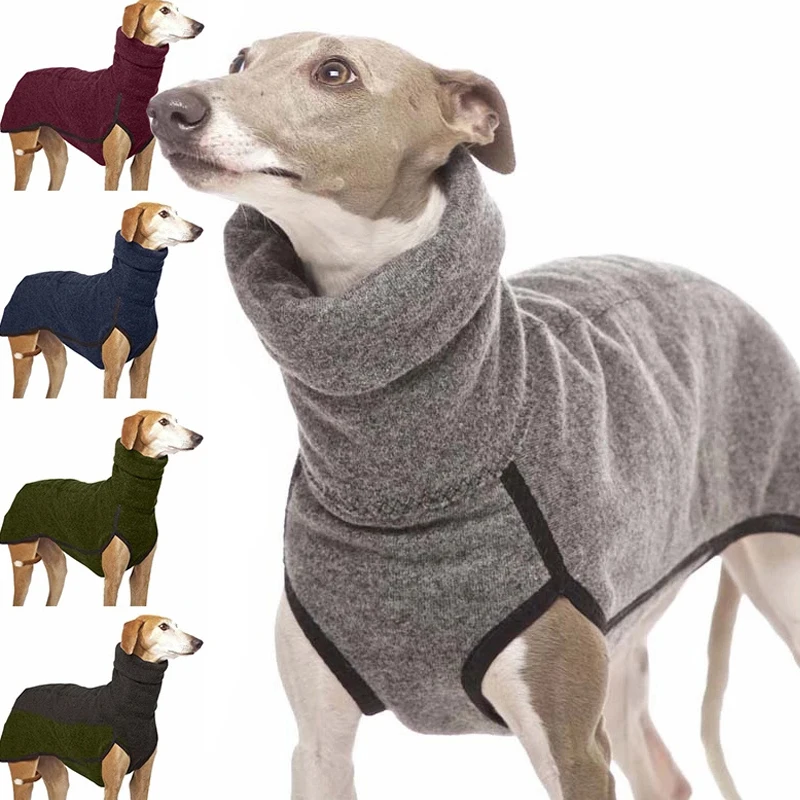 Elastic Dog Sweaters High Collar Winter Jacket Greyhound Hunter Outfit Coat Soft Medium Big Dogs Clothing S-5XL Size
Elastic Dog Sweaters High Collar Winter Jacket Greyhound Hunter Outfit Coat Soft Medium Big Dogs Clothing S-5XL Size