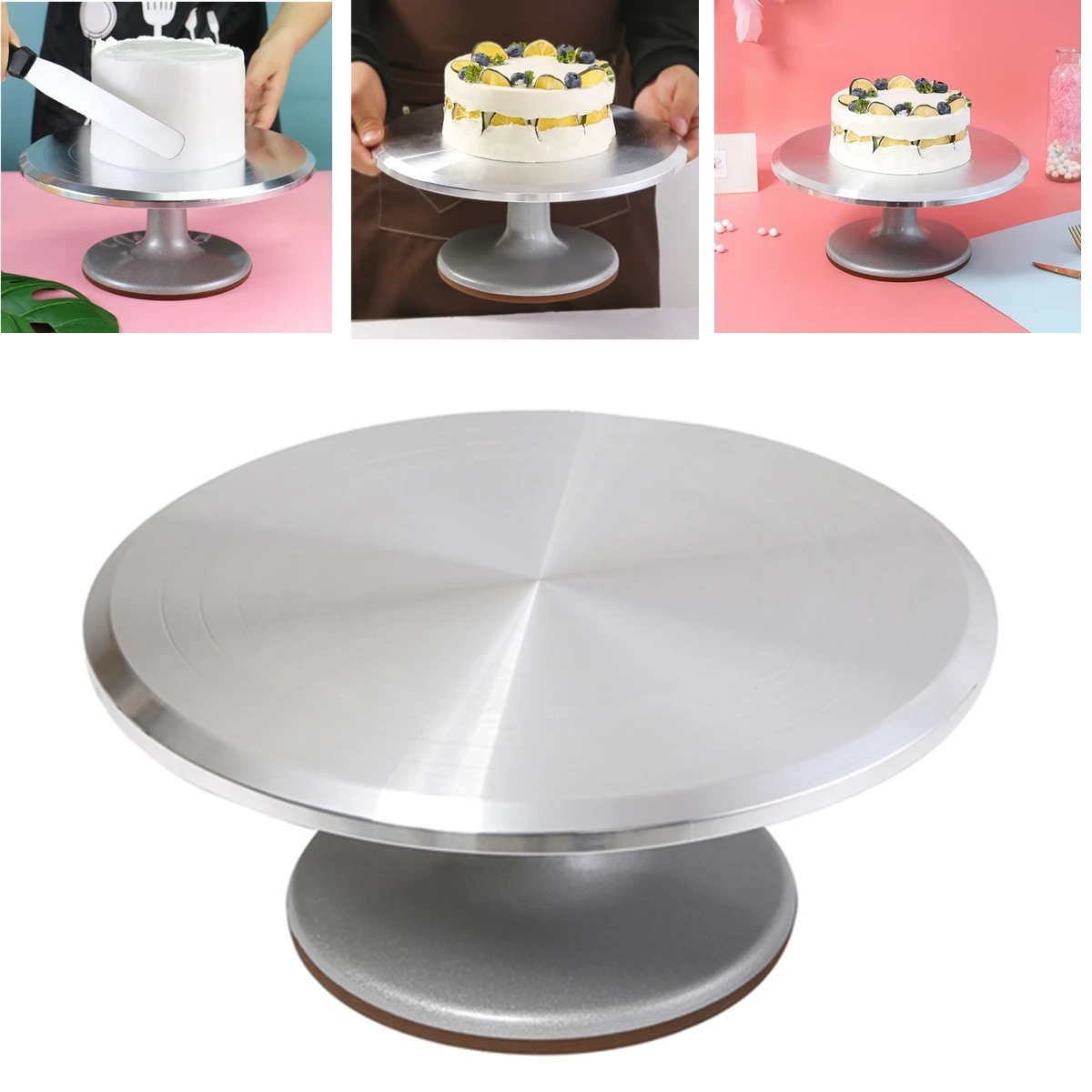30cm 12 inch Baking tool aluminum alloy mounted cream cake mounted on the rotary Cake Stand Baking Cream Carved Cake
30cm 12 inch Baking tool aluminum alloy mounted cream cake mounted on the rotary Cake Stand Baking Cream Carved Cake