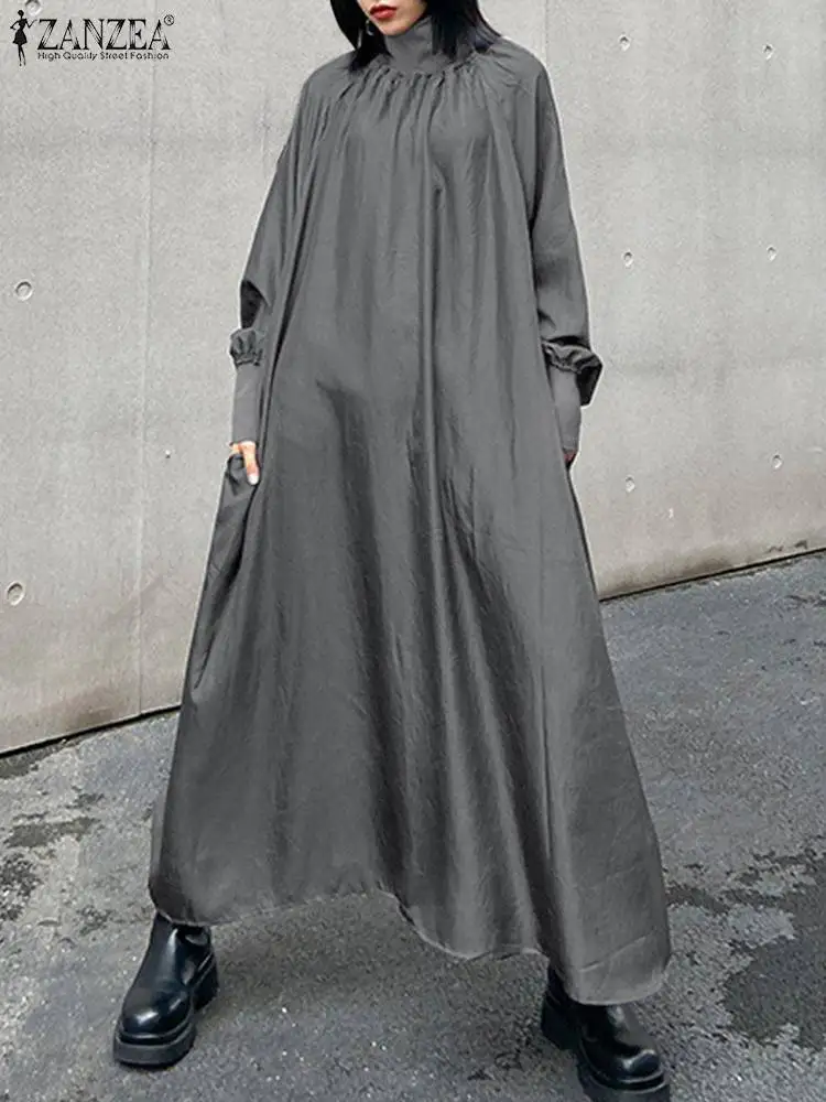 ZANZEA Korean Fashion Maxi Dress Women Streetwear Casual Loose Long Sleeve A-line Long Robes Autumn Elegant Turtleneck Dresses
ZANZEA Korean Fashion Maxi Dress Women Streetwear Casual Loose Long Sleeve A-line Long Robes Autumn Elegant Turtleneck Dresses