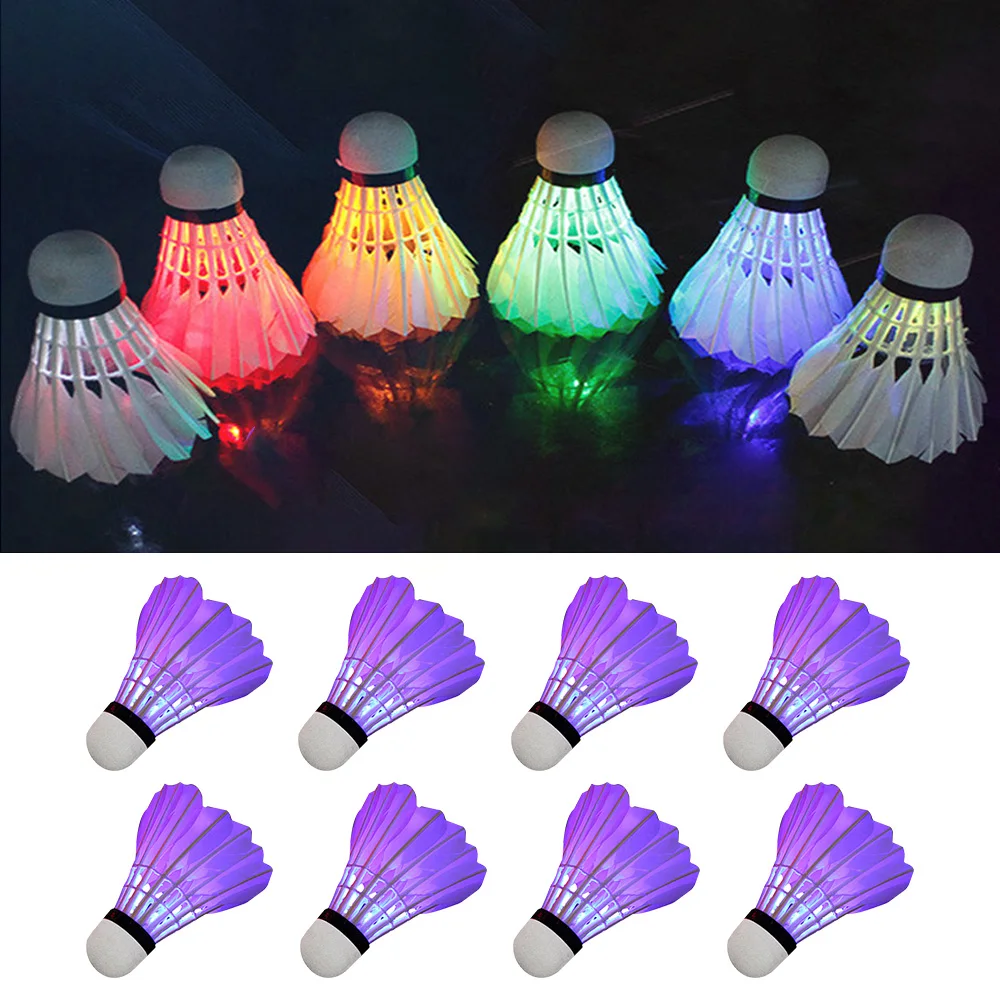4/8Pcs Lighting Badminton Head LED Luminous Colorful Goose Feather Shuttlecock Outdoor Sports Entertainment Night Training Ball
4/8Pcs Lighting Badminton Head LED Luminous Colorful Goose Feather Shuttlecock Outdoor Sports Entertainment Night Training Ball