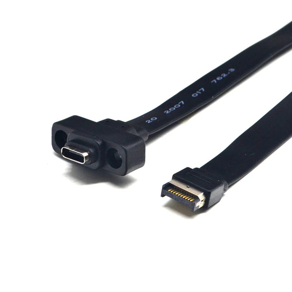 Connectors USB 3.1 Front Panel Type E to Type C Extension Cable Gen 2 10Gbps Internal Adapter Cable with 2 Screws 30cm/50cm/80cm
Connectors USB 3.1 Front Panel Type E to Type C Extension Cable Gen 2 10Gbps Internal Adapter Cable with 2 Screws 30cm/50cm/80cm