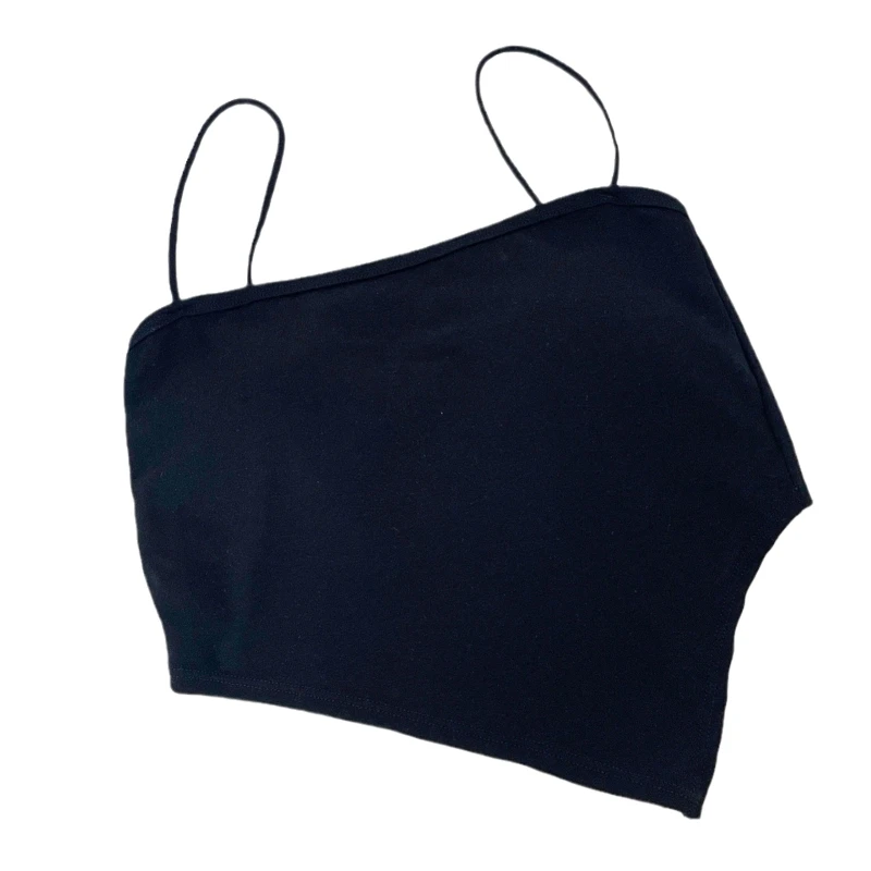 Women Spaghetti Strap Crop Tube Top Sexy Off Shoulder Irregular Hem Camisole with Shelf Bra Solid Color Basic Slim Vest
Women Spaghetti Strap Crop Tube Top Sexy Off Shoulder Irregular Hem Camisole with Shelf Bra Solid Color Basic Slim Vest