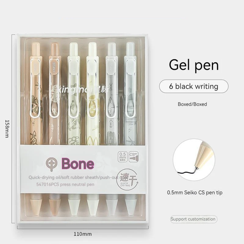 6pcs Creative Pattern Gel Pen 0.5 Black Student Exam Pressing Pen Writing Quick-drying Smooth School Office Signature Stationery
6pcs Creative Pattern Gel Pen 0.5 Black Student Exam Pressing Pen Writing Quick-drying Smooth School Office Signature Stationery