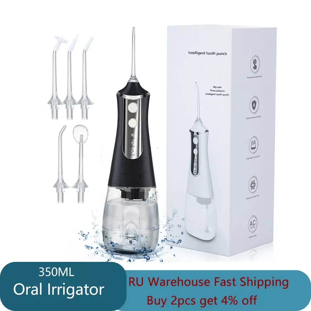 Portable Oral Irrigator Usb Rechargeable Water Flosser Dental Water Jet 350ML Water Tank Waterproof Teeth Cleaner
Portable Oral Irrigator Usb Rechargeable Water Flosser Dental Water Jet 350ML Water Tank Waterproof Teeth Cleaner