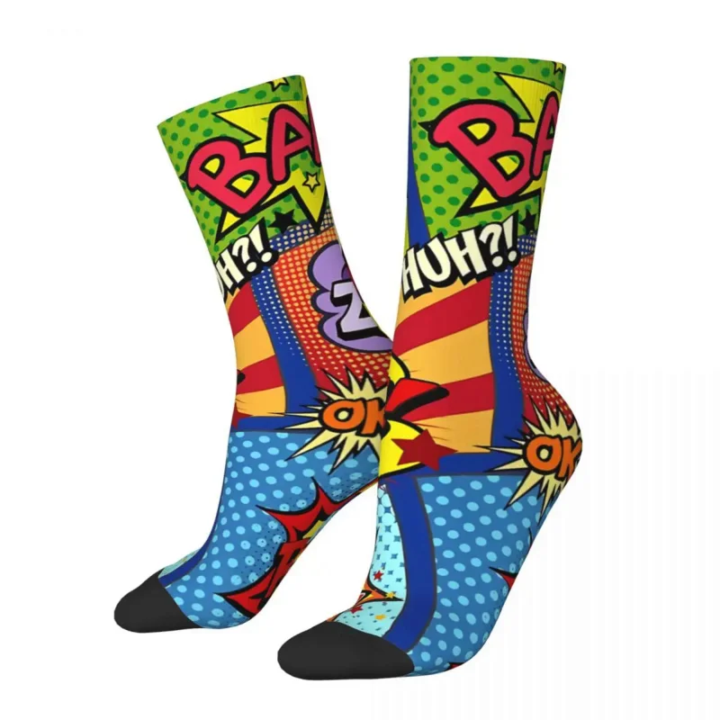 Happy Retro Colorful Comic Book Panels Crazy Men'S Socks Unisex Street Style Seamless Printed Funny Crew Sock Boys Gift
Happy Retro Colorful Comic Book Panels Crazy Men'S Socks Unisex Street Style Seamless Printed Funny Crew Sock Boys Gift
